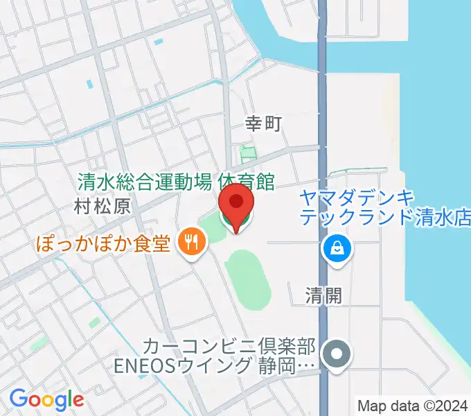 清水総合運動場体育館の地図