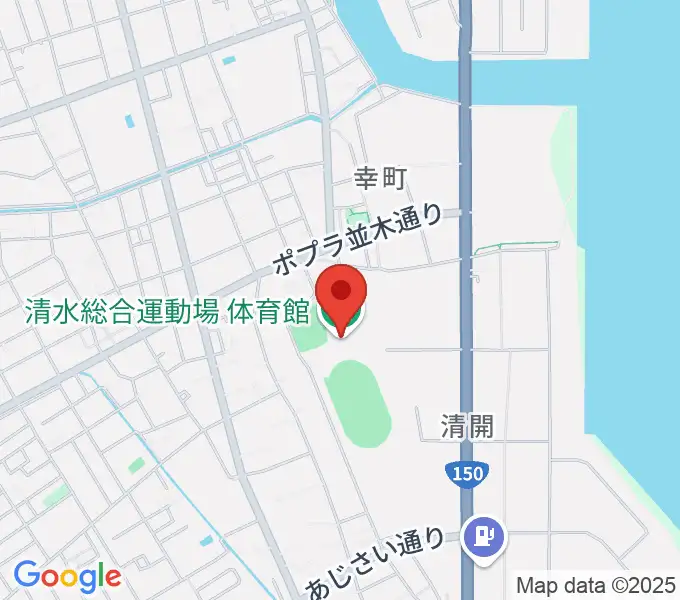 清水総合運動場体育館の地図
