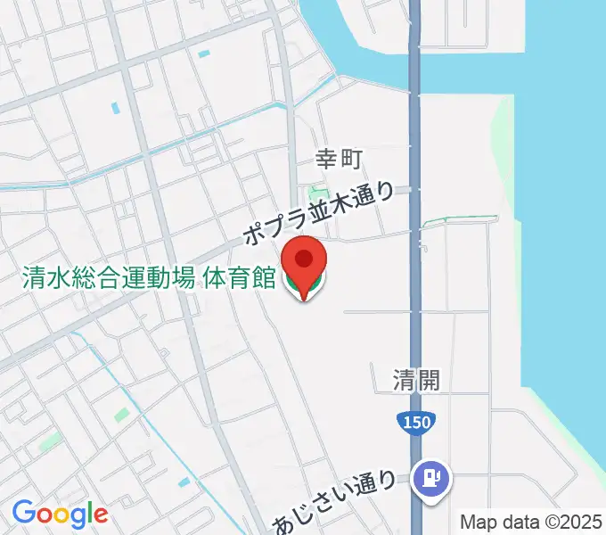 清水総合運動場体育館の地図