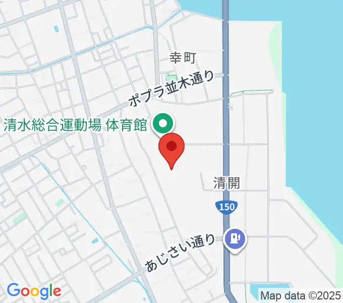 清水総合運動場陸上競技場の地図