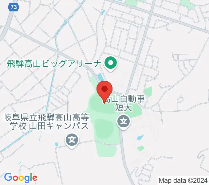 中山公園陸上競技場の地図