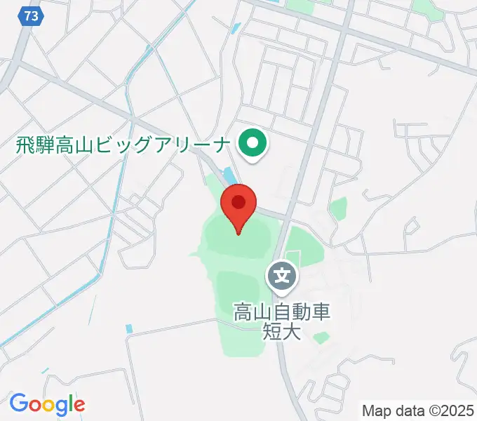 中山公園陸上競技場の地図