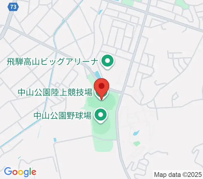 中山公園陸上競技場の地図