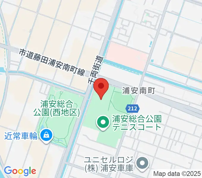 岡山市総合文化体育館の地図