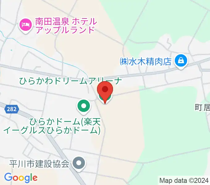 ひらかわドリームアリーナの地図