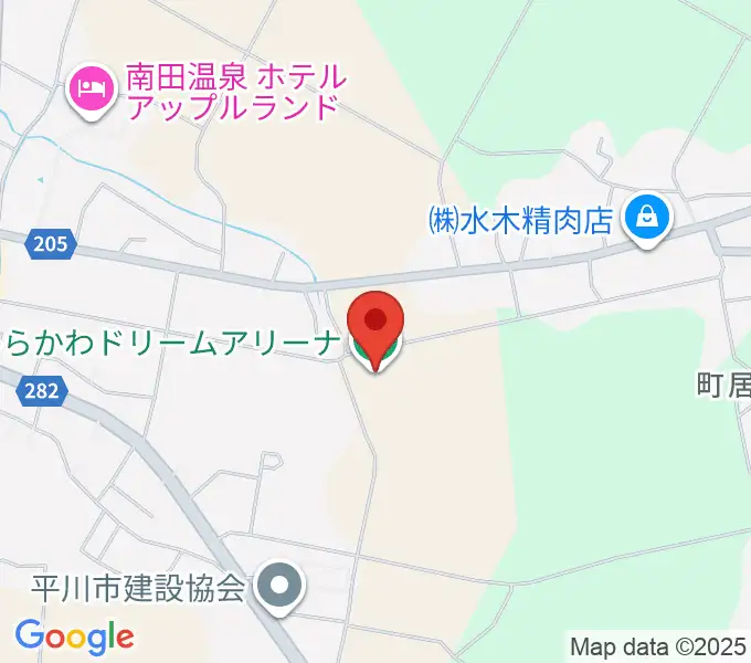 ひらかわドリームアリーナの地図