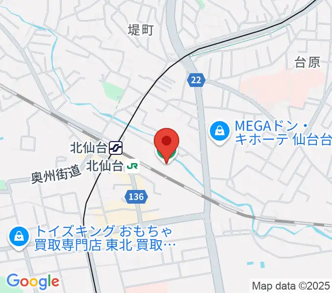 本山製作所青葉アリーナ・仙台市武道館の地図