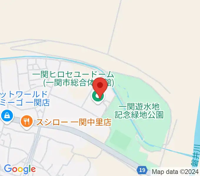 一関ヒロセユードームの地図