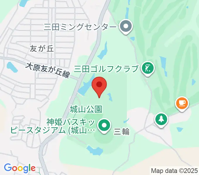神姫バス城山体育館の地図
