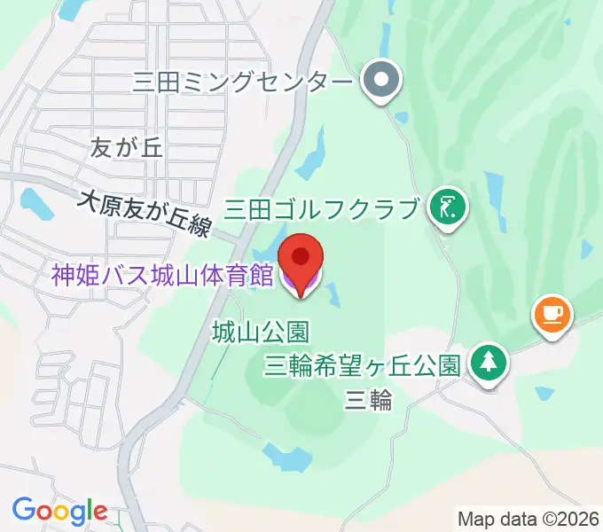 神姫バス城山体育館の地図