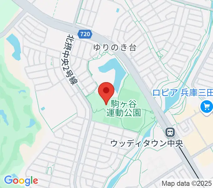 駒ケ谷運動公園体育館の地図
