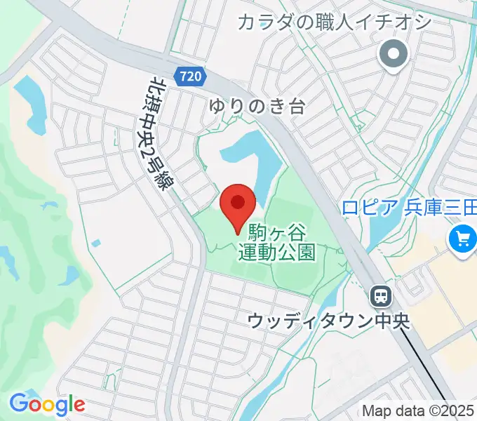 駒ケ谷運動公園体育館の地図