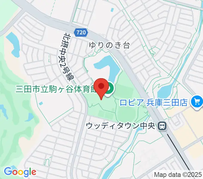 駒ケ谷運動公園体育館の地図