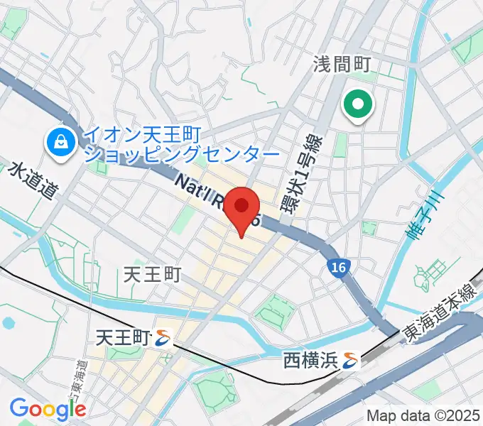 天王町スタジオオリーブの地図