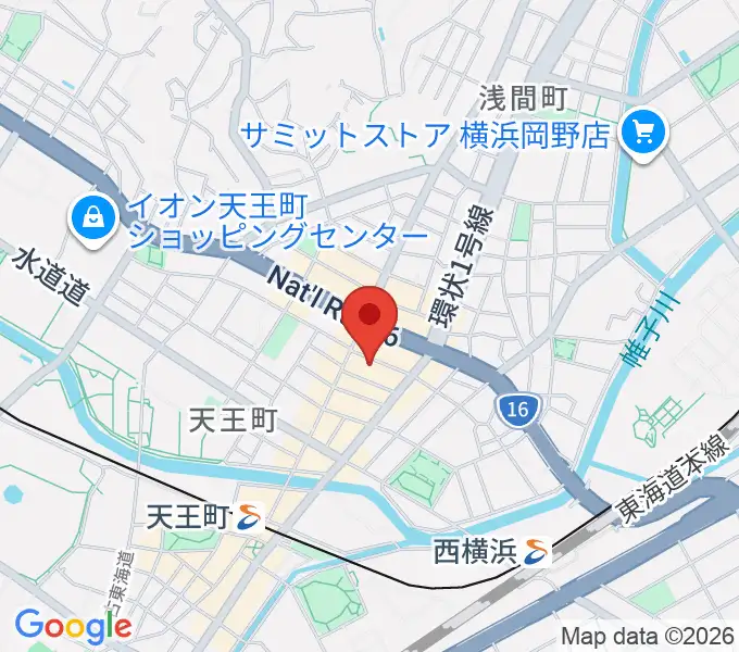 天王町スタジオオリーブの地図