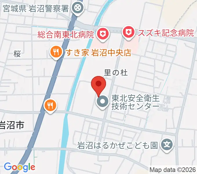 岩沼市総合体育館ビッグアリーナの地図