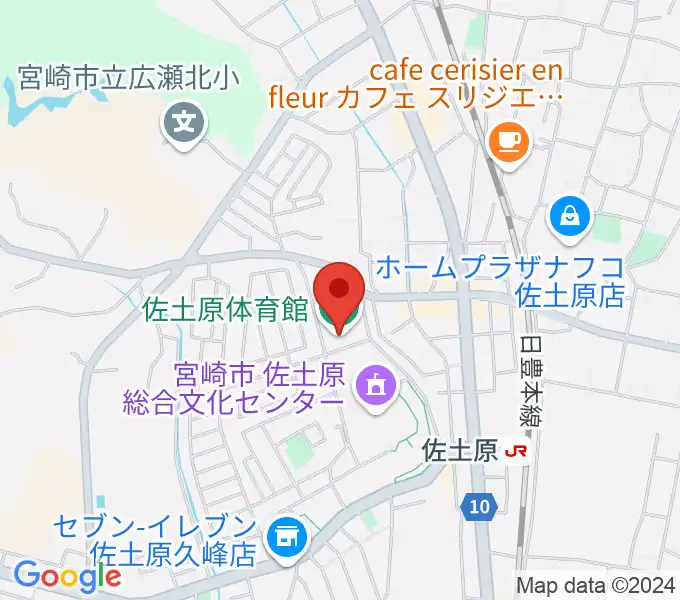 宮崎市佐土原体育館の地図