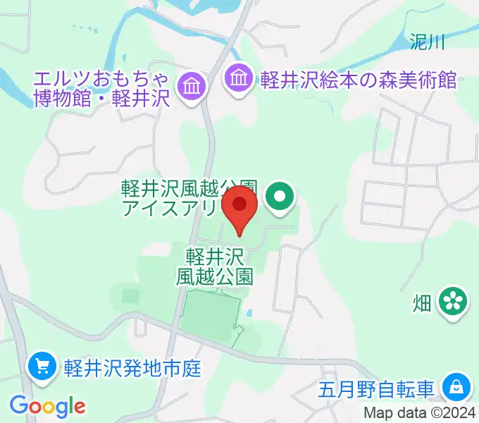 風越公園総合体育館の地図