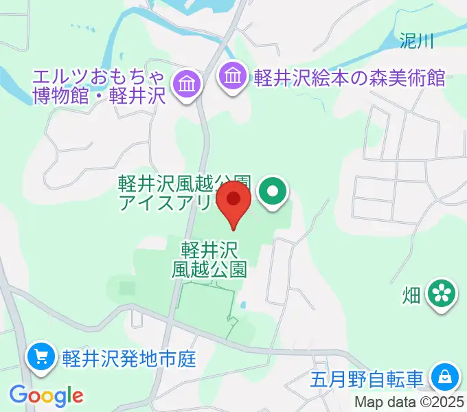風越公園総合体育館の地図