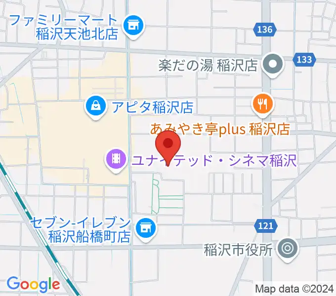 尾西信金いなざわアリーナの地図