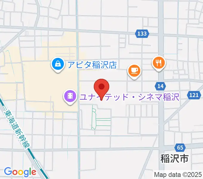 尾西信金いなざわアリーナの地図