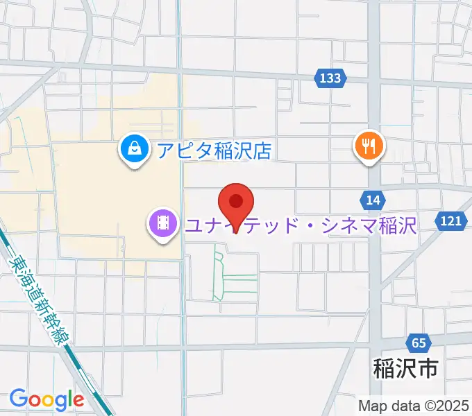 尾西信金いなざわアリーナの地図