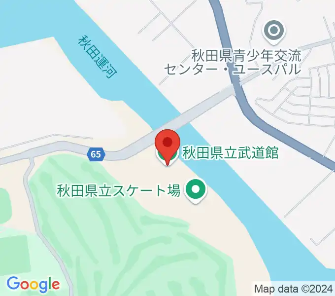 秋田県立武道館の地図