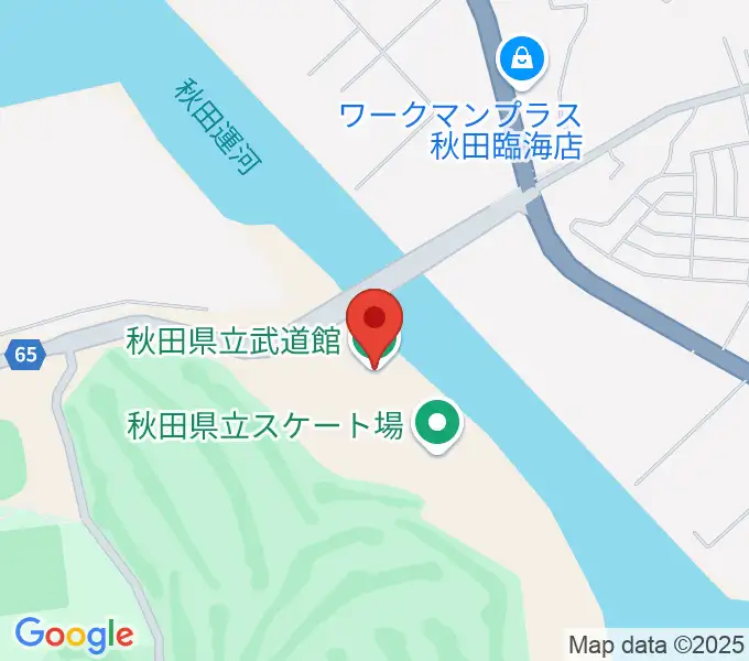 秋田県立武道館の地図