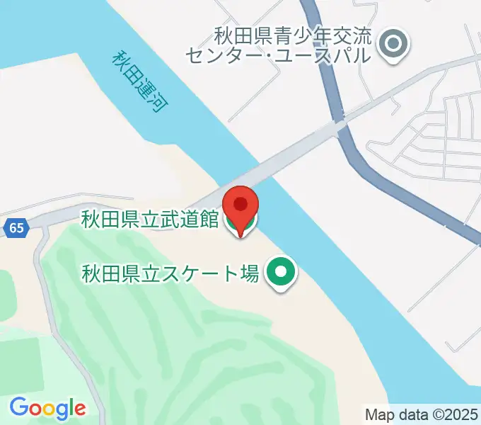 秋田県立武道館の地図