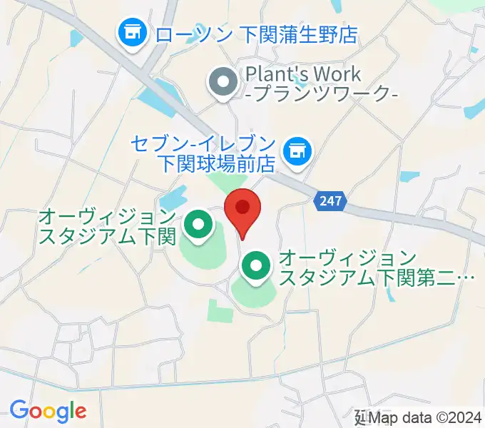 山口県立下関武道館の地図