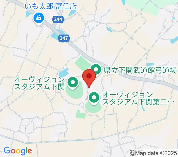 山口県立下関武道館の地図
