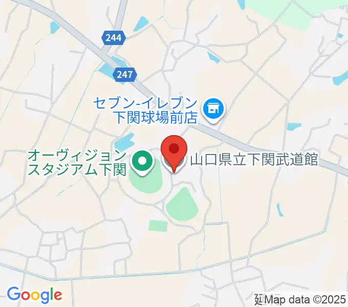 山口県立下関武道館の地図