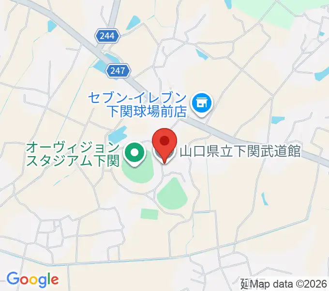 山口県立下関武道館の地図