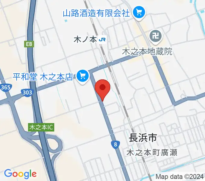 木之本スティックホールの地図