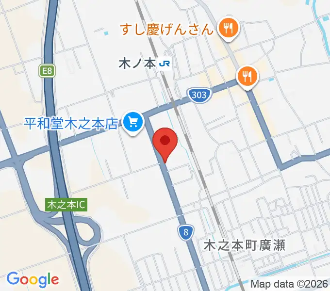 木之本スティックホールの地図