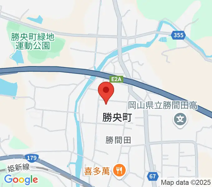 勝央文化ホールの地図