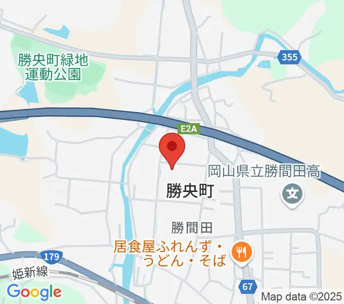 勝央文化ホールの地図