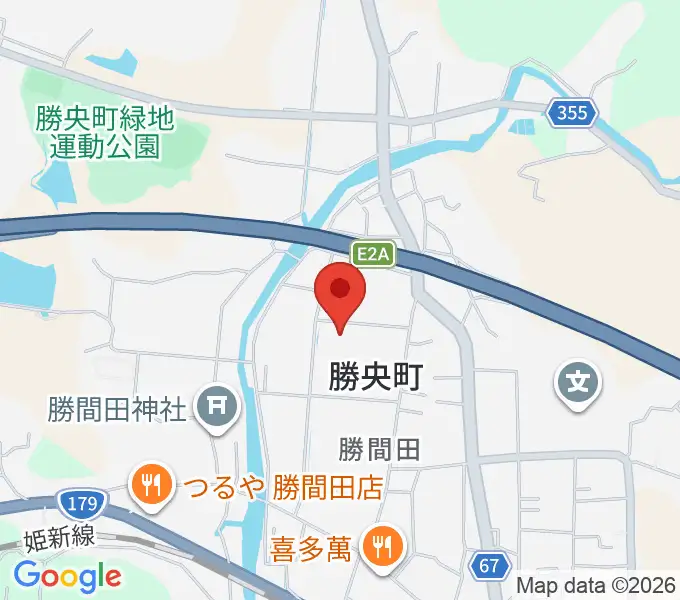 勝央文化ホールの地図