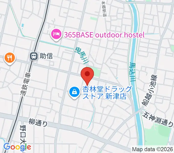 新津プロソニックスタジオの地図