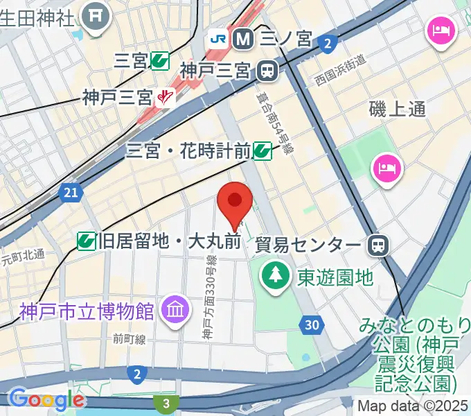 神戸市立中央区文化センターの地図