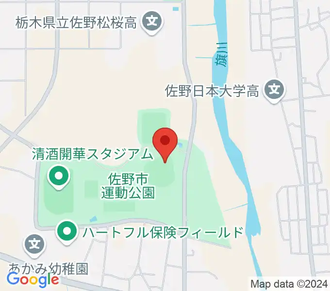 佐野エイジェック野球場の地図