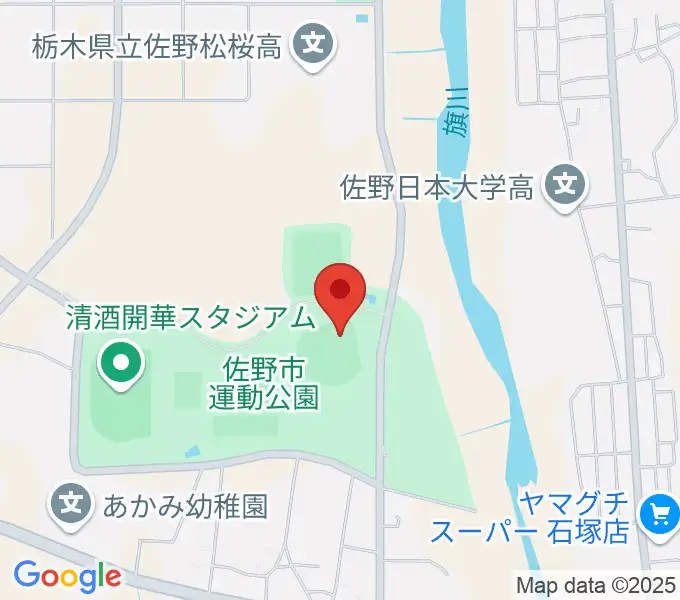 佐野エイジェック野球場の地図