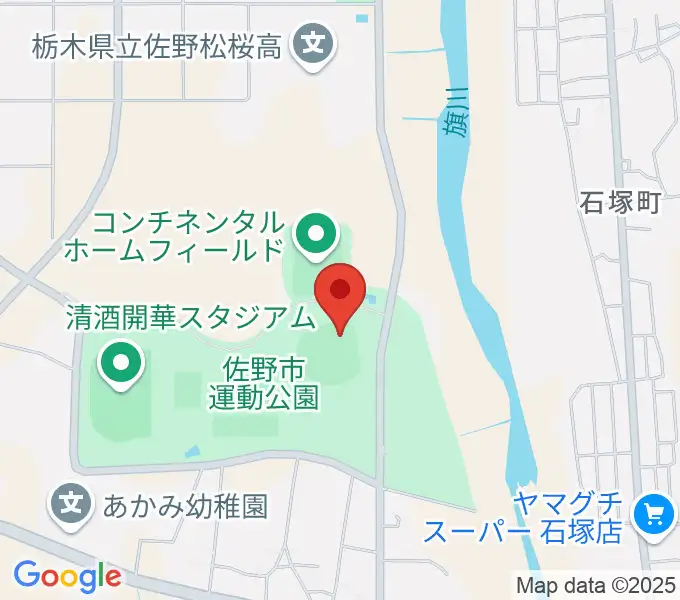 佐野エイジェック野球場の地図