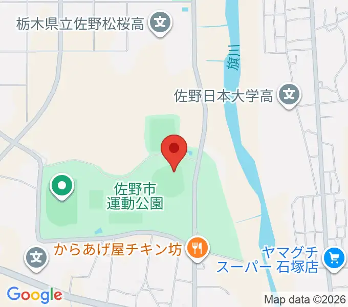 佐野エイジェック野球場の地図