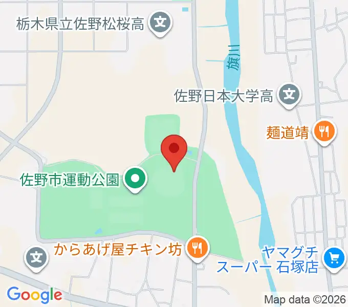 佐野エイジェック野球場の地図