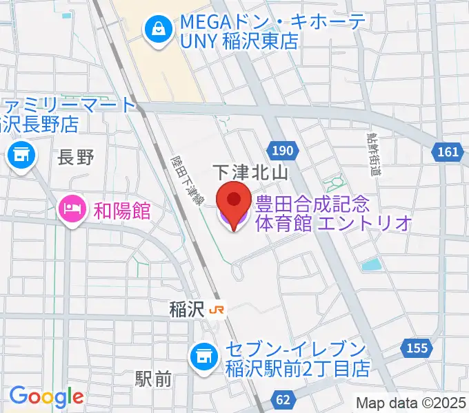 豊田合成記念体育館エントリオの地図