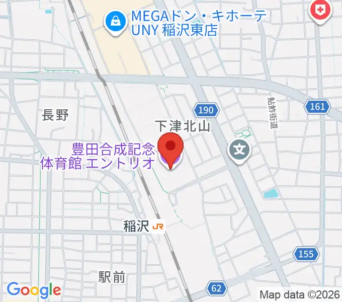 豊田合成記念体育館エントリオの地図