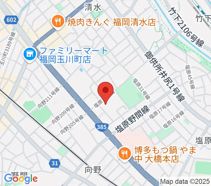 塩原音楽・演劇練習場の地図