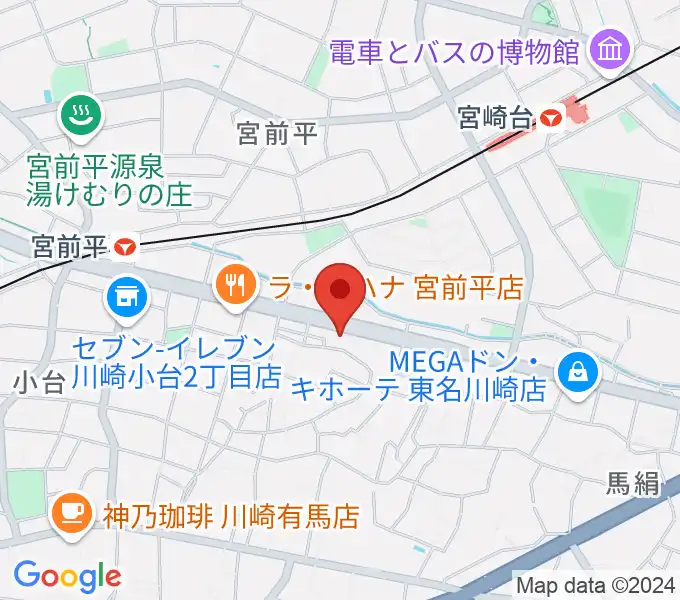 クラウドナインスタジオ 宮前平店の地図