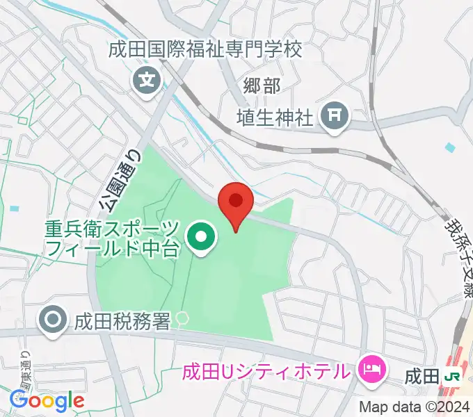 重兵衛スポーツフィールド中台体育館の地図